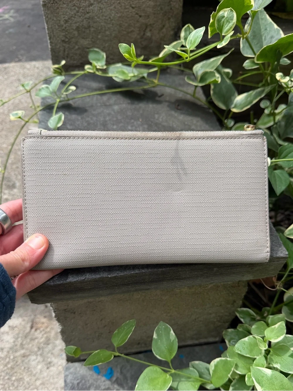 Lovely Taupe Dagne Dover Taupe Foldover Wallet